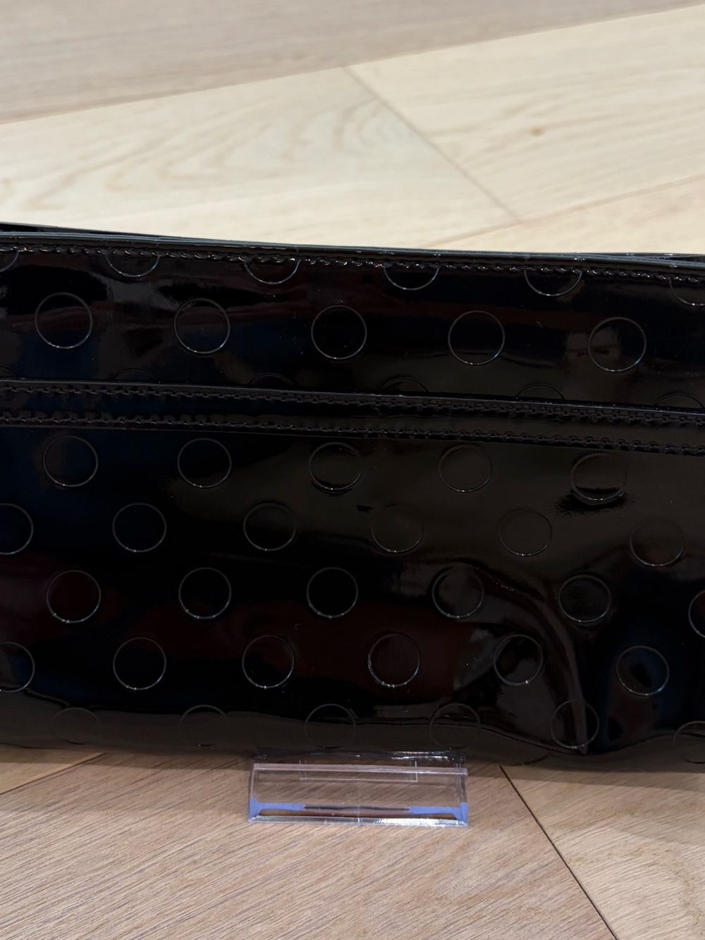 kate spade Black Patent Polka Dot Crossbody with Bow - Picture 3 of 7